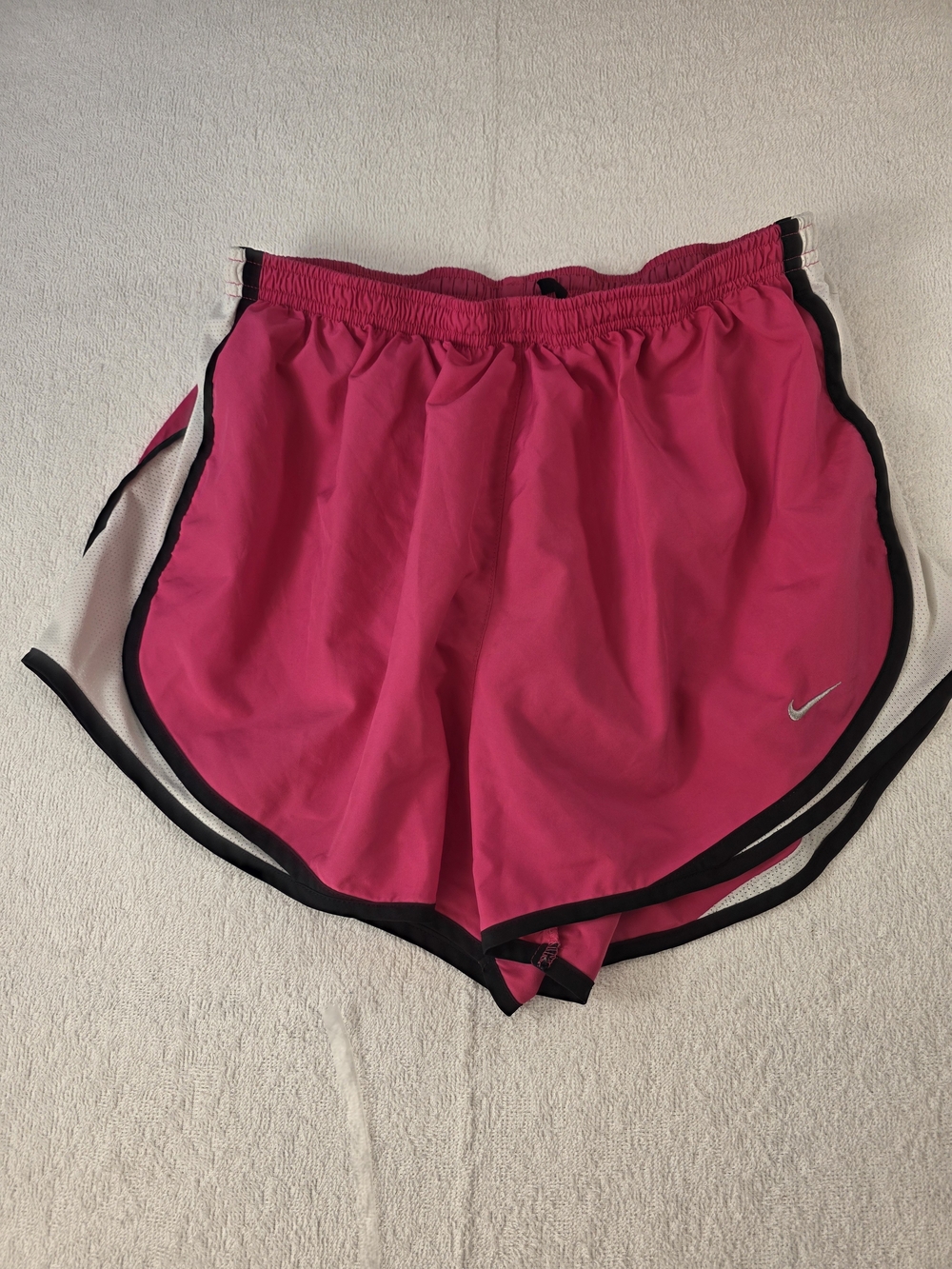Nike Women's Hot Pink Athletic Shorts with Black Trim